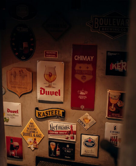 Placas de marcas de cervejas