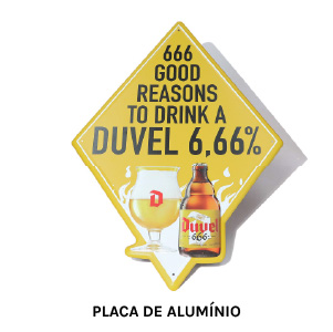 Placa de alumínio Duvel 666